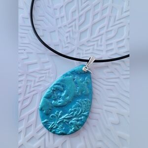 Artisan Teal Pendant Necklace